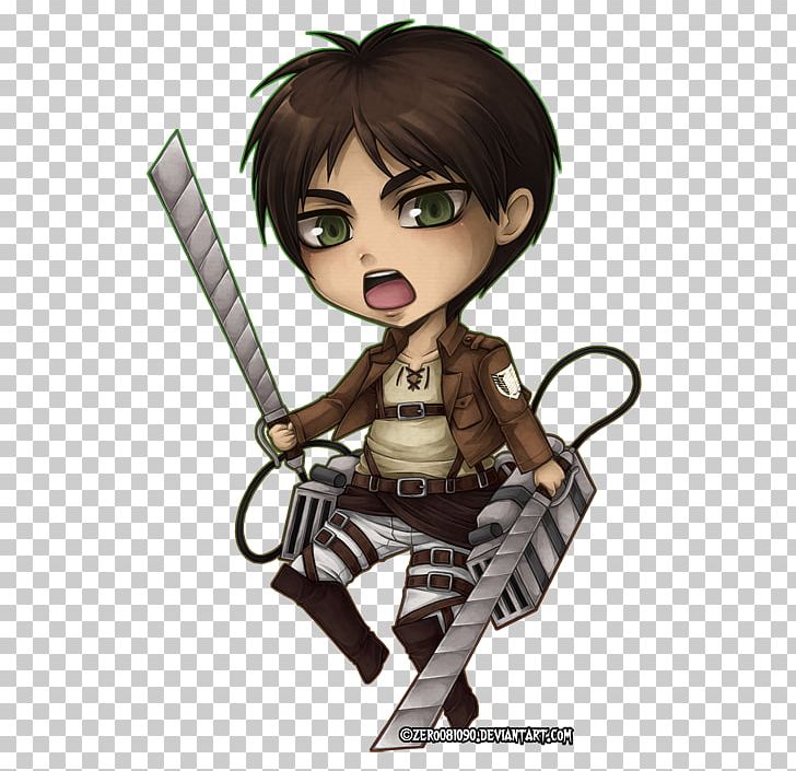 Eren Yeager Mikasa Ackerman Attack On Titan Chibi Drawing.