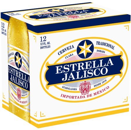 Estrella Jalisco Cerveza 12pk 12oz Bottles.