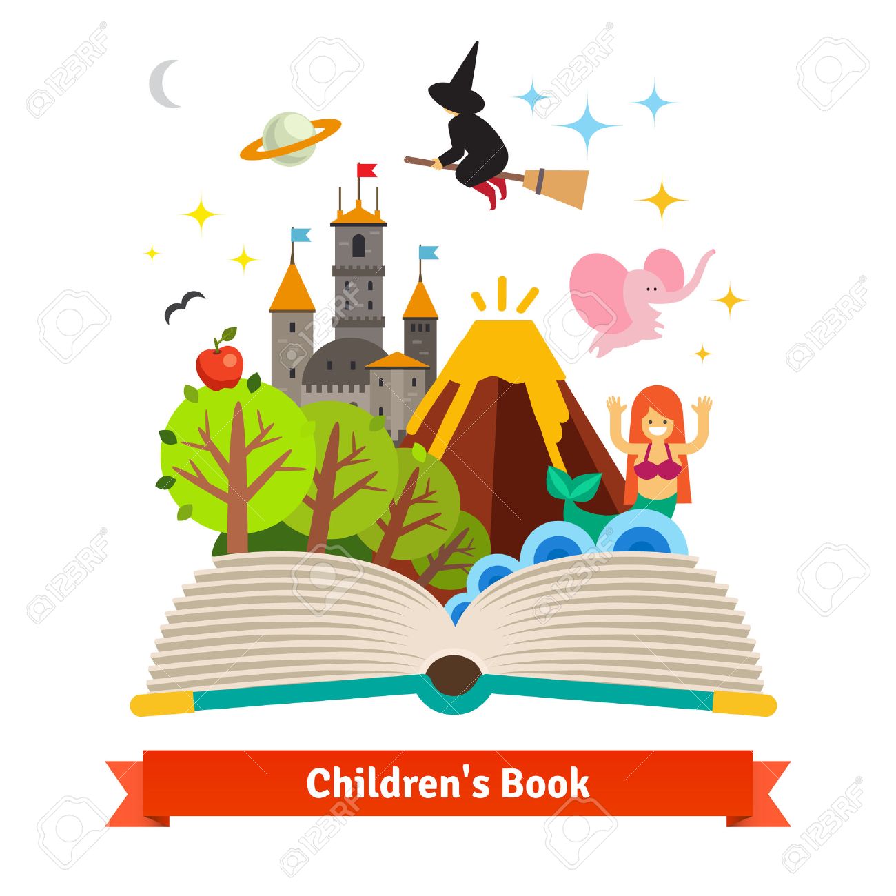 Books clipart fairytale.