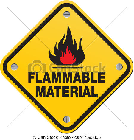 Vector Clip Art of danger flammable liquid.