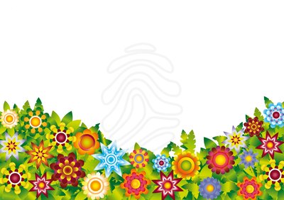 Clipart of a flower garden.