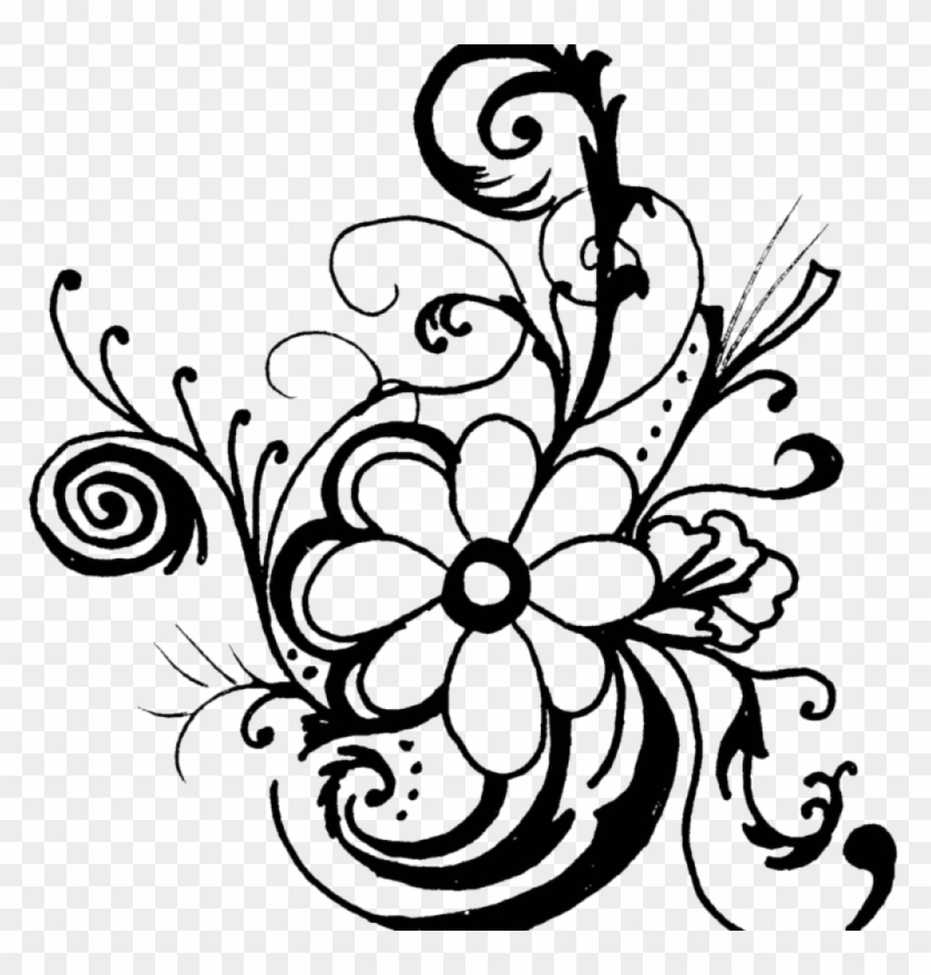 Flower Clipart Black And White Free Flower Black And.