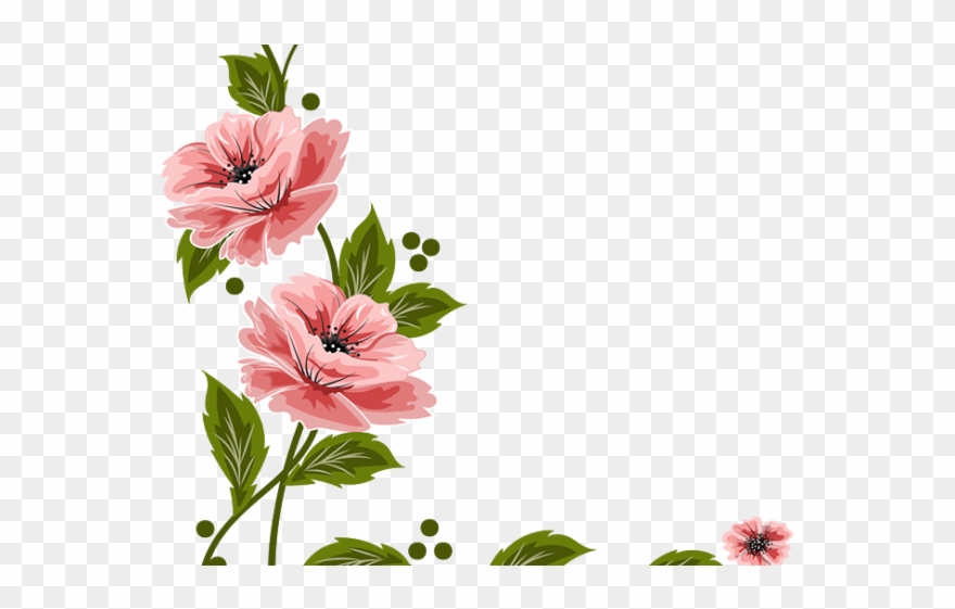 Vintage Flower Clipart Flower Painting.