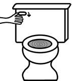 Clipart toilet flush.