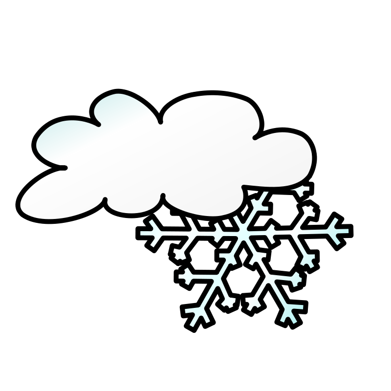 Free Clipart: Weather Symbols: Snow Storm.