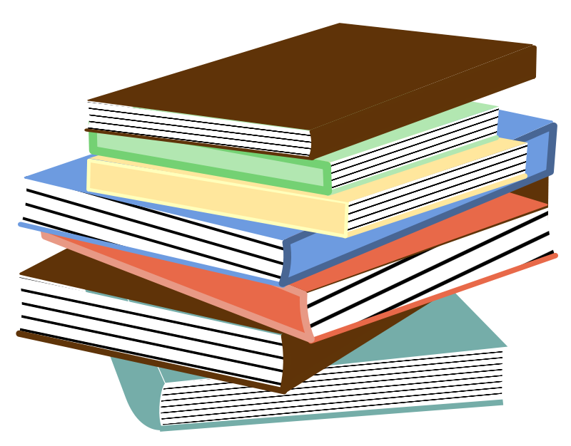 Free Clipart: Stack of books 01.