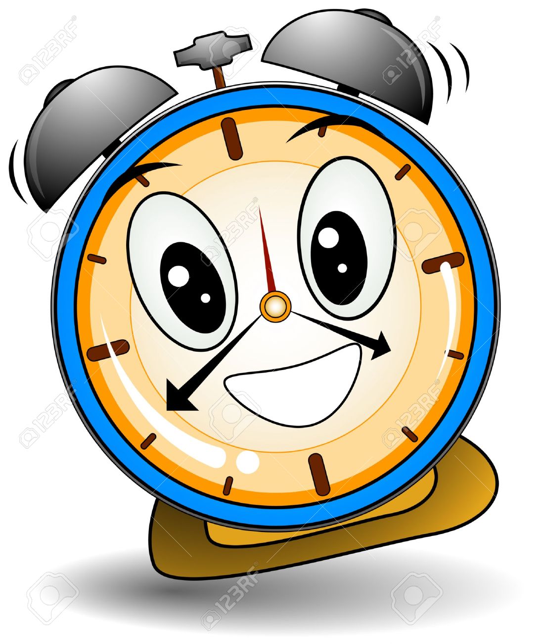 Cartoon alarm clock clipart image #10689.