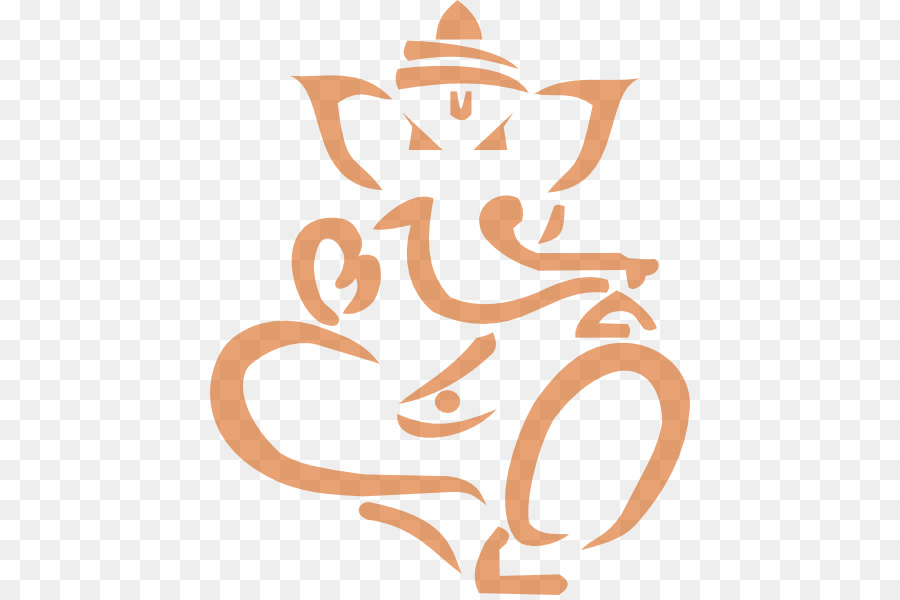 Ganesha Line Drawing png download.