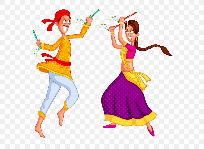 Dandiya Raas Folk Dance Garba Clip Art, PNG, 590x600px.