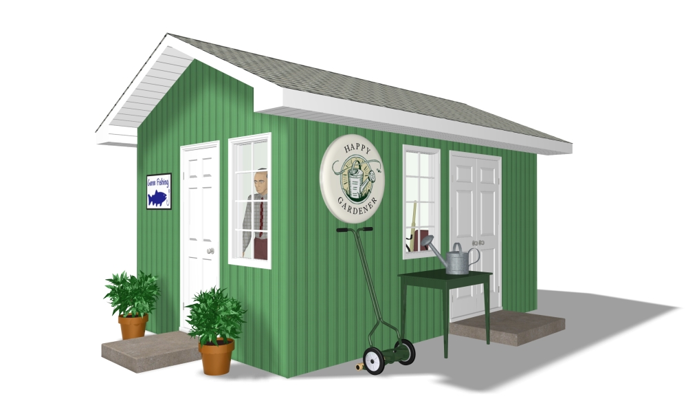 Garden shed clipart.