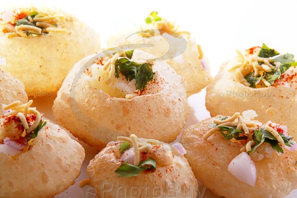 Golgappa stock photo.