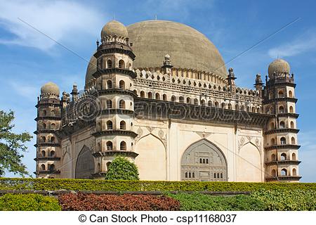 Stock Photos of Golgumbaz, a Mughal mausoleum in Bijapur.