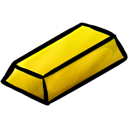 Minecraft Gold Ingot Icon, PNG ClipArt Image.