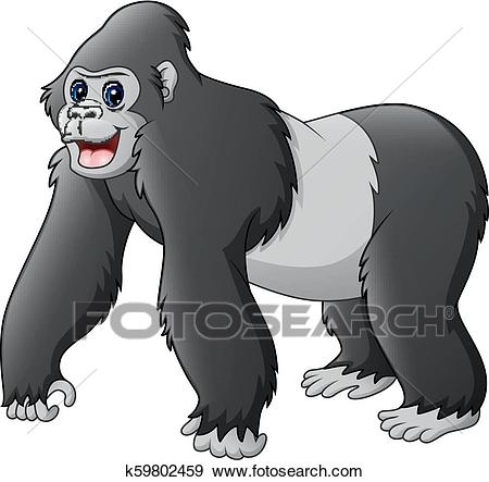 Cartoon funny gorilla Clip Art.