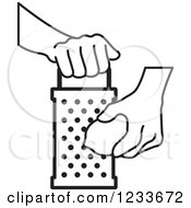 Clipart of a Hand Grating a Lemon.