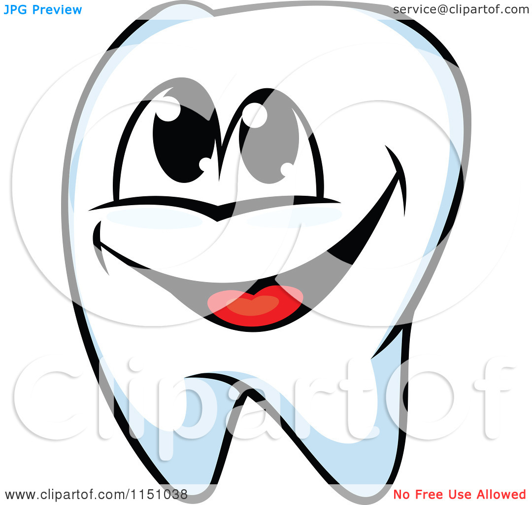 Clipart of a Happy Tooth.