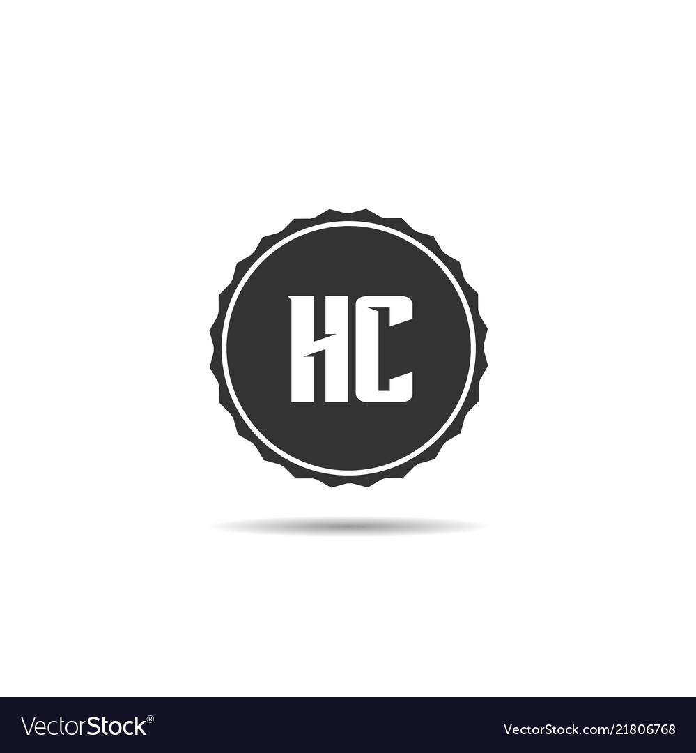 Initial letter hc logo template design.