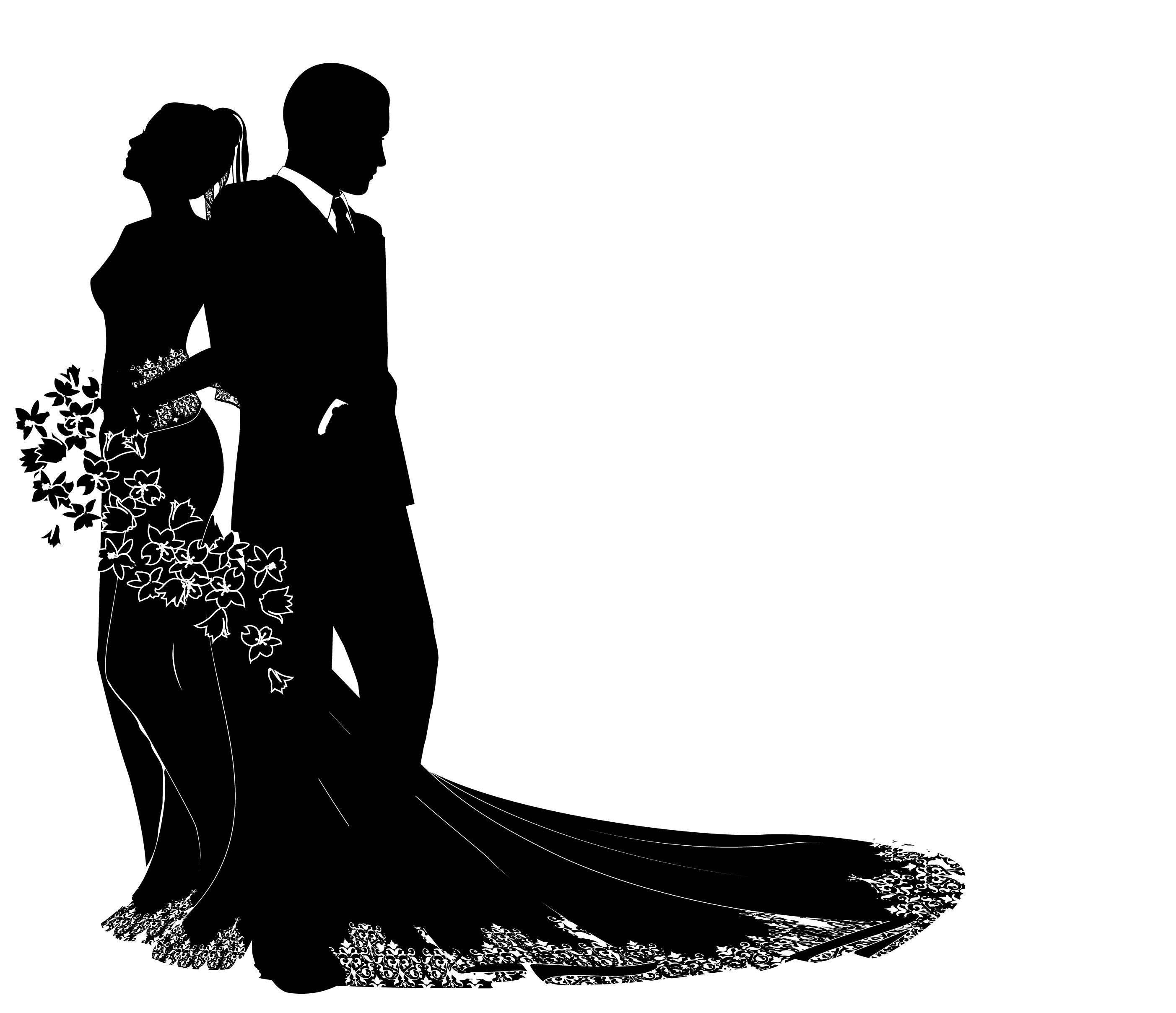 Wedding Silhouette Clip Art & Wedding Silhouette Clip Art Clip Art.