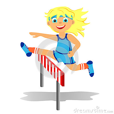 Showing post & media for Cartoon girl jumping hurdles.