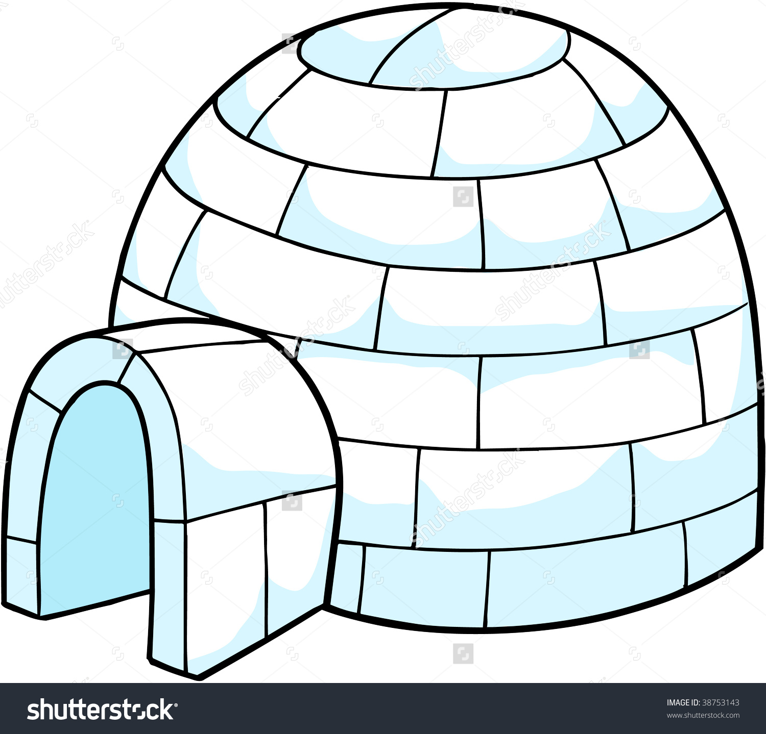 White Snow Igloo Vector Illustration Stock Vector 38753143.