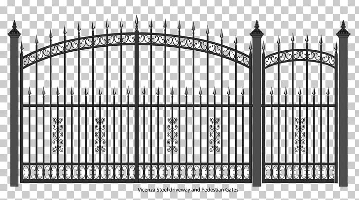 Gate Wrought Iron Fence Door PNG, Clipart, Arch, Black And White.