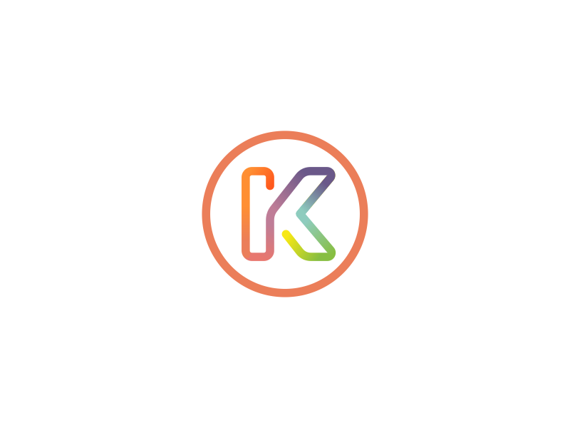 K / Line Logo Design Monogram by Dalius Stuoka.