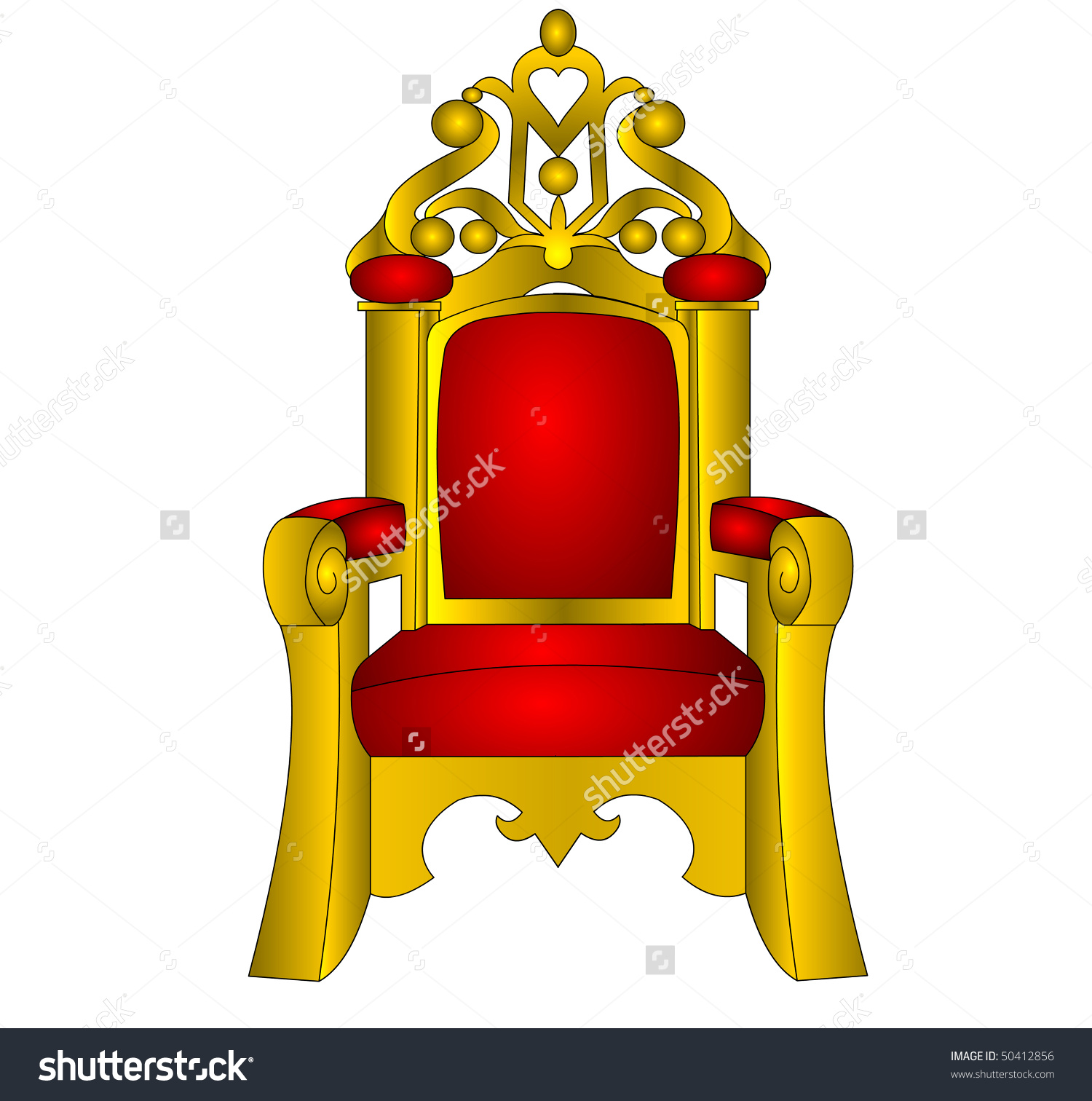 Throne Chair King Red Soft Insulated Stock Illustration 50412856.