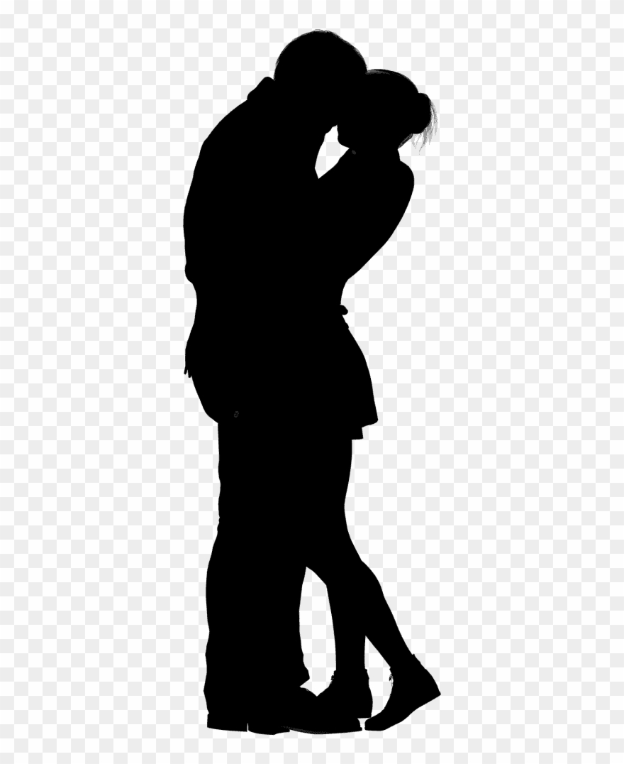 Couple Silhouette, Woman Silhouette, String Art, Kissing.