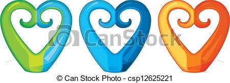 Koru Heart Clipart.