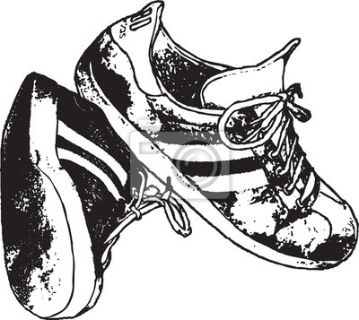 Laufschuhe vektor clipart design illustration leinwandbilder.