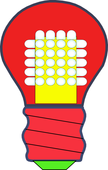 Led light bulb clipart.