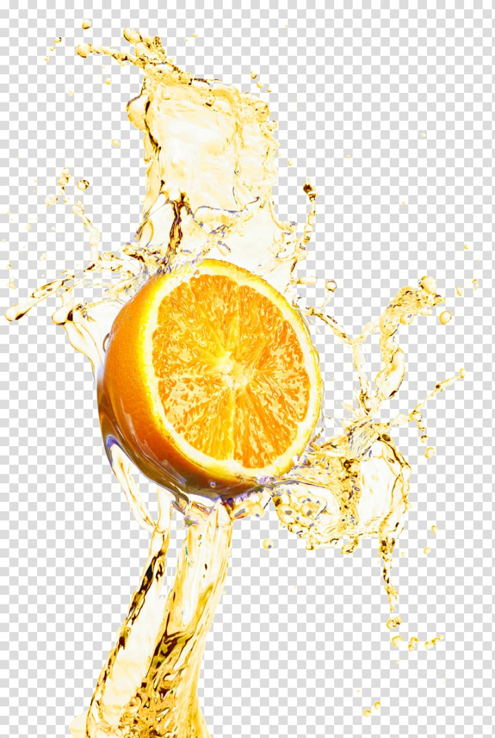 Orange juice Lemonade, Orange juice splash decoration design.