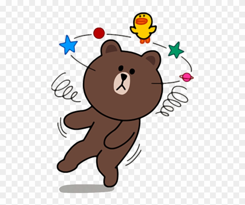 Sticker Brown Line Friends, HD Png Download (#5415768).