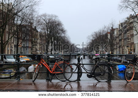 Amsterdam Holland Netherlands Romantic Bridge Over Stock Photo.