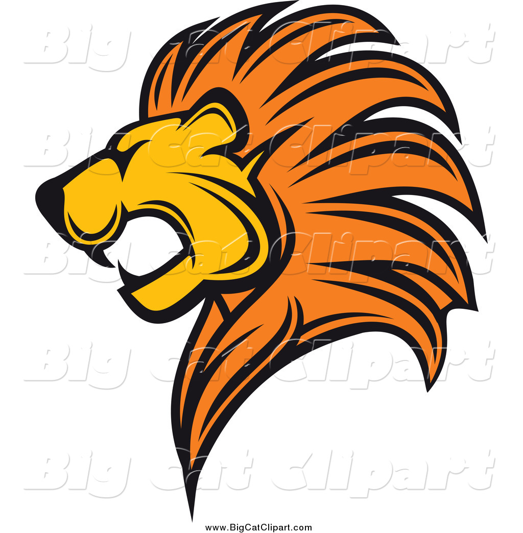 Lion head clip art images.