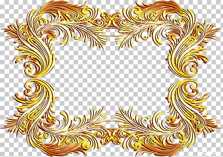 Gold Frames Ornament Raster graphics , luxury frame PNG.