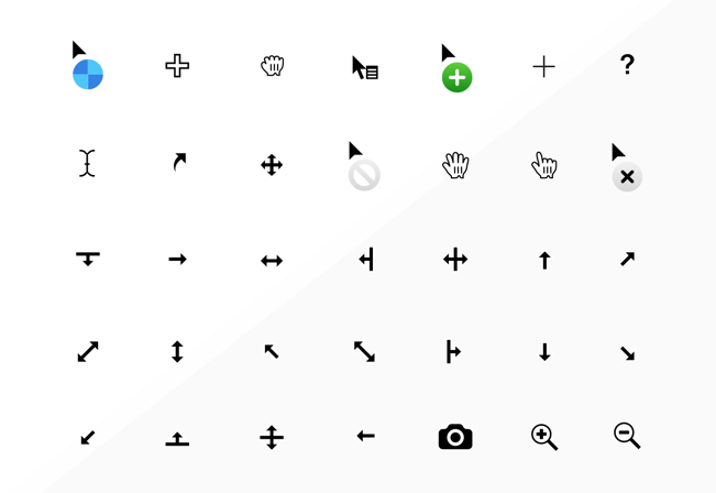 Vector macOS cursors • IconJar.