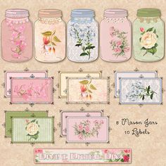 Flowers hanging jars clipart tree branch mason jar clipart peach.