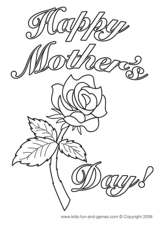 mothers day cards to print and color.