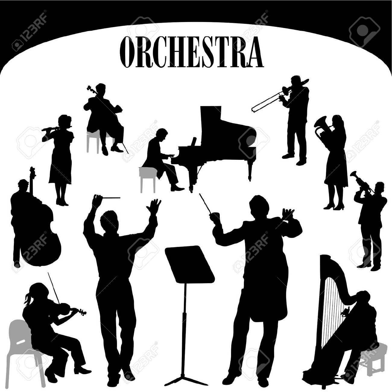 Symphony Orchestra Clip Art.