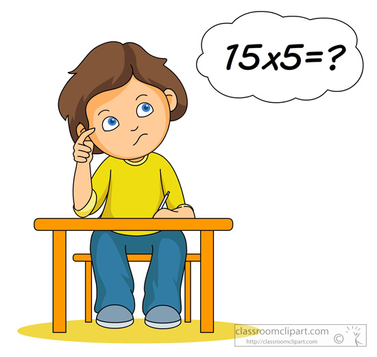 Student Thinking About Multiplication 17 Classroom clipart.