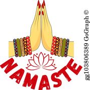 Namaste Clip Art.