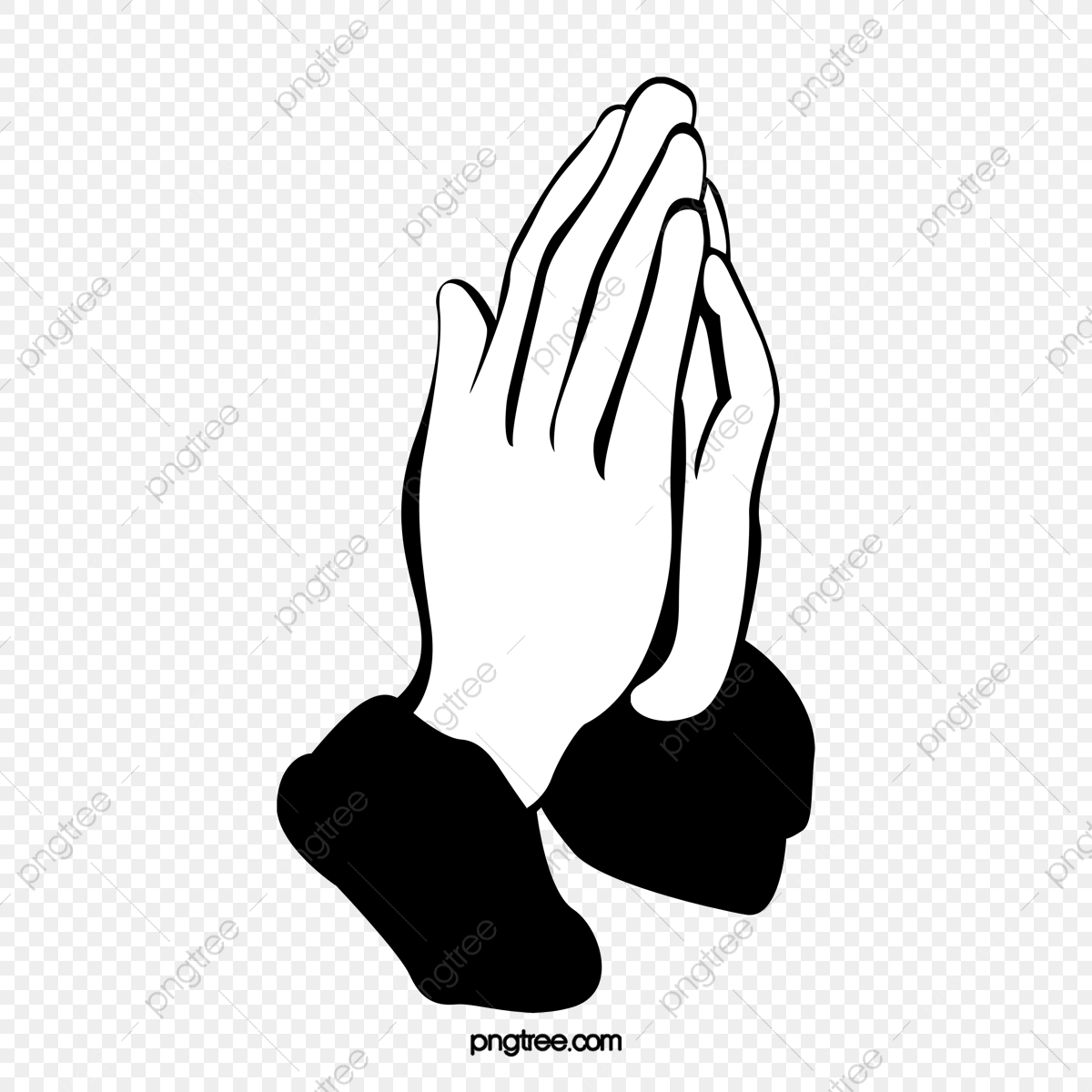 Namaste, Pray, Cartoon Hand Drawing PNG Transparent Clipart.