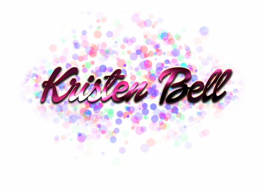 Kristen Bell Name Logo Bokeh Png.