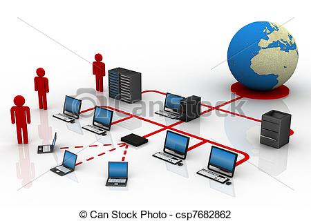 Network Clip Art Symbols.