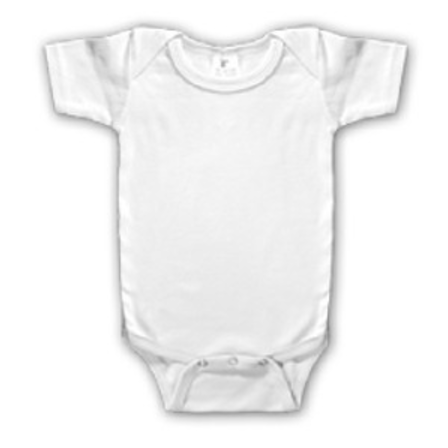 Long Sleeve White Baby Onesie Bodysuit.