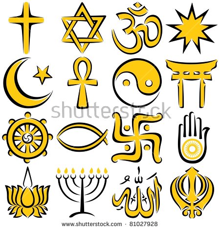 Religious Symbols Stock Images, Royalty.