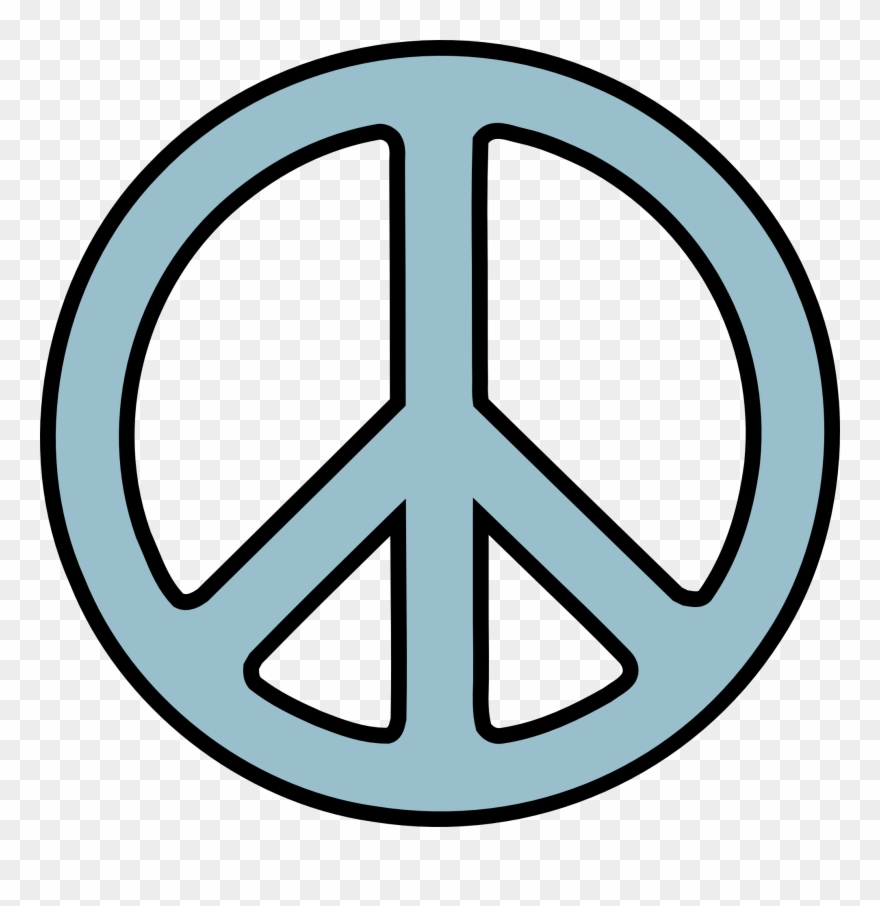 Peace Sign Clip Art Black And White.