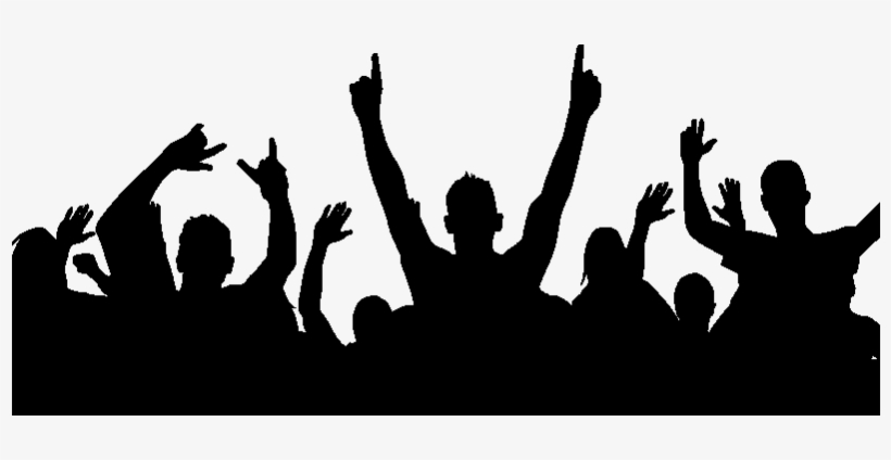 Party Crowd Silhouette Png Download.