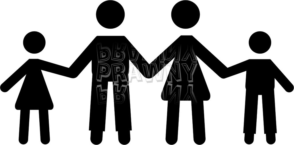 Silhouette Icon Family Holding Hands Prawny People Clip Art.